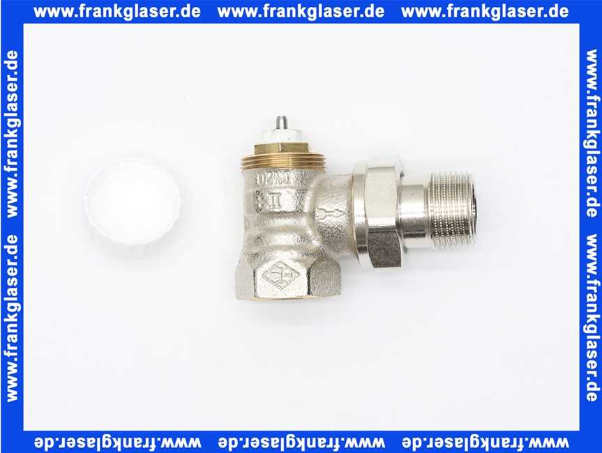 Heimeier Thermostatventil Ventilunterteil Heizkörperventil 3/4 Eck Rotguß vernickelt DN 20