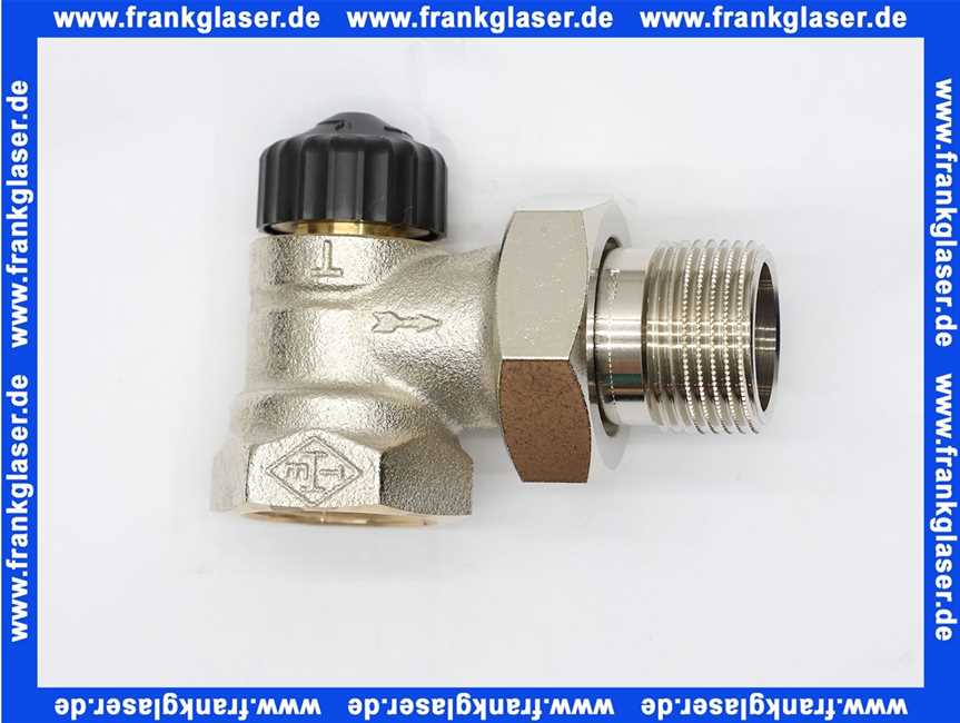 Heimeier Thermostatventil Ventilunterteil Heizkörperventil 1 Eck Rotguß vernickelt DN 25