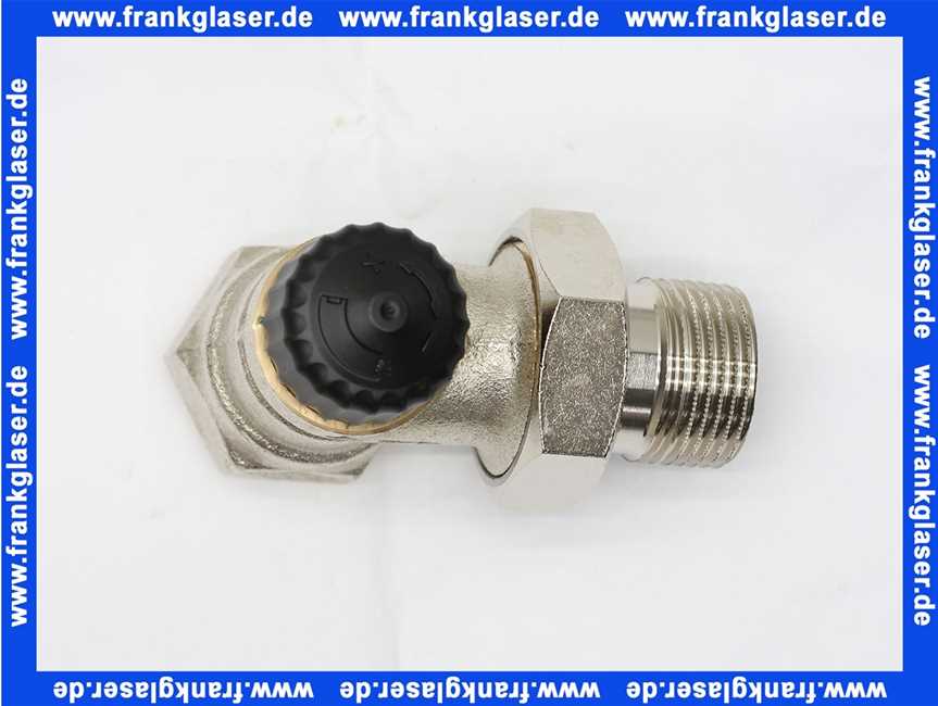 Heimeier Thermostatventil Ventilunterteil Heizkörperventil 1 Eck Rotguß vernickelt DN 25