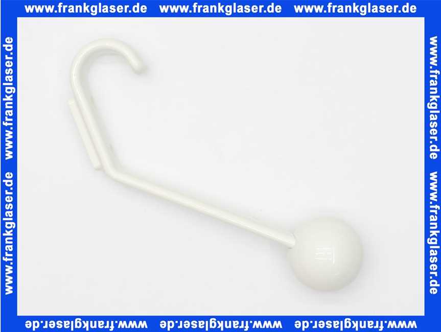 47790080 HEWI Garderobenhaken Serie 477 117x174mm Poly. ohne Befestigung mit Kugel, weiss