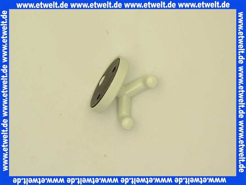 Handtuchhaken Hewi doppelt 31mm Doppelhaken der Serie 801 - Doppelhaken mit Befestigungsrosette 40mm weiss