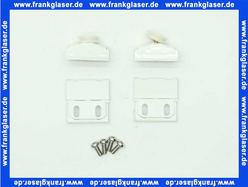 040354 Hüppe Gleitrollen für 1/4-Kreis mit Schiebetüren weiß