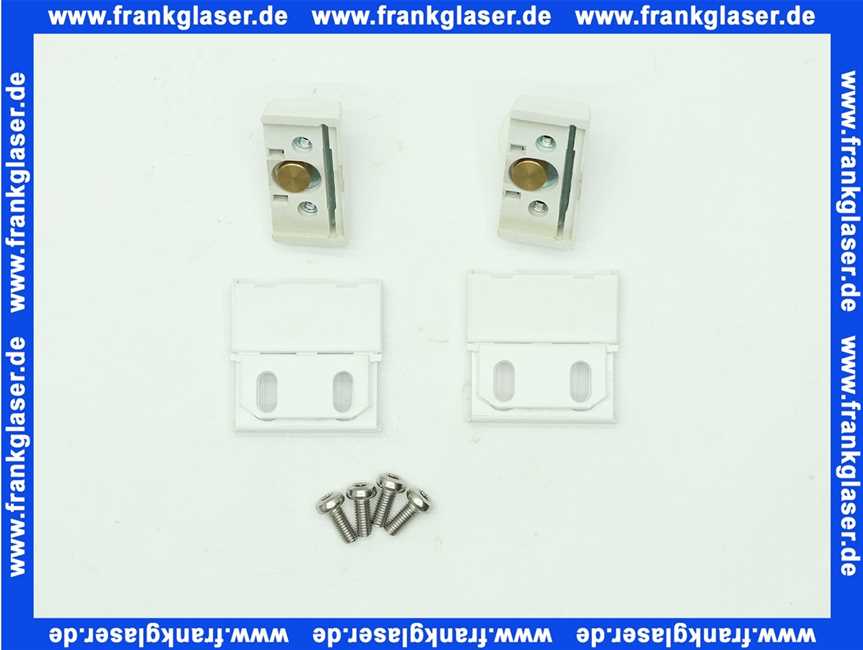 040354 Hüppe Gleitrollen für 1/4-Kreis mit Schiebetüren weiß