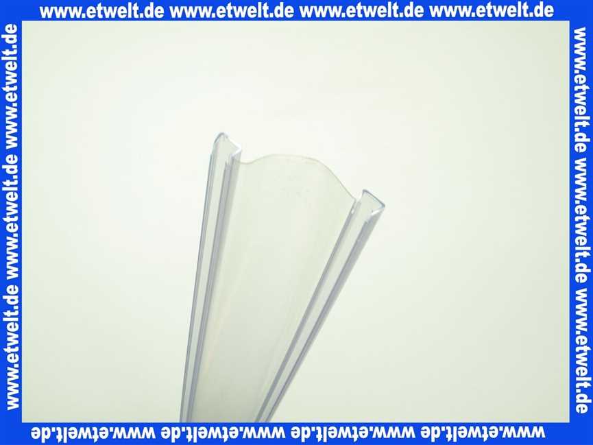 041542 Hüppe Dichtleiste senkrecht zwischen Festfeld und Tür zu Arena 3000 Runddusche 90 cm ESG 6 mm