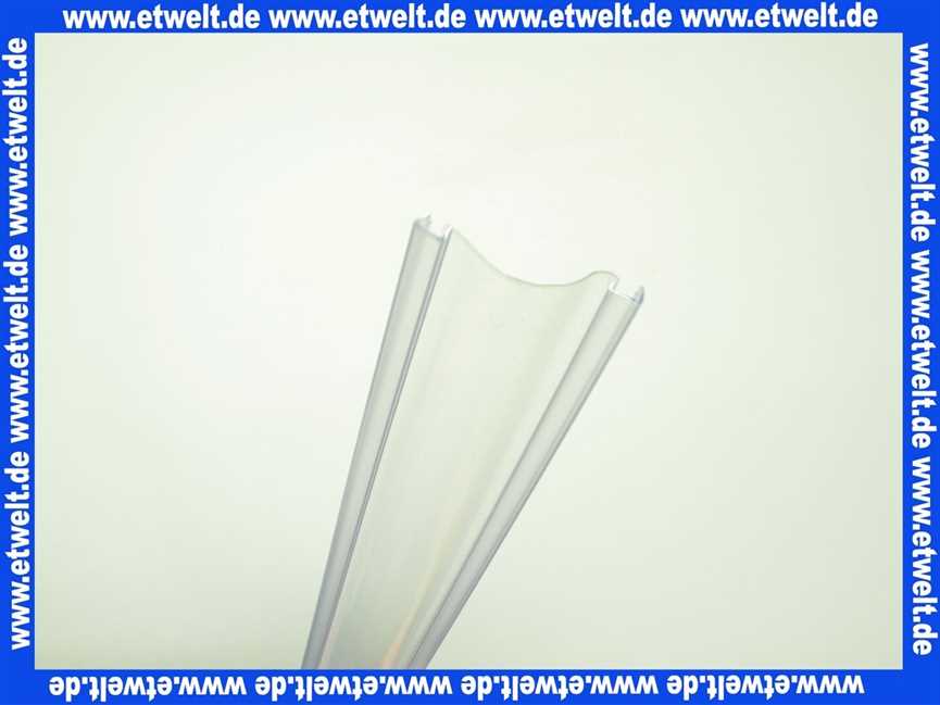041542 Hüppe Dichtleiste senkrecht zwischen Festfeld und Tür zu Arena 3000 Runddusche 90 cm ESG 6 mm