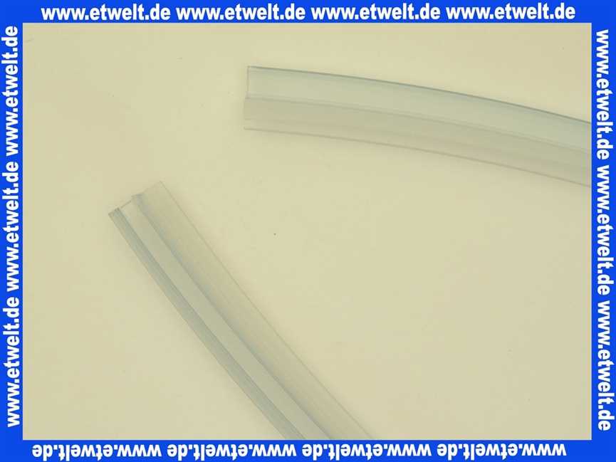 069739 Hüppe Dichtlippe Glastüren unten (Satz) links/rechts