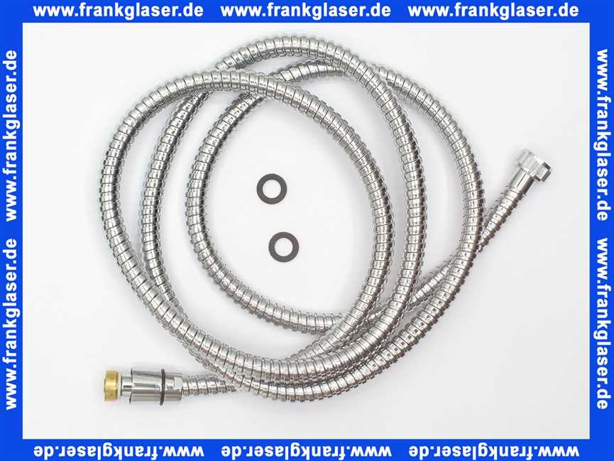 Brauseschlauch 2 Meter lang Ideal Standard Metallschlauch Duschschlauch zu Handbrause 1/2 Zoll x 2000mm H1933AA