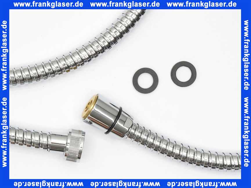 Brauseschlauch 2 Meter lang Ideal Standard Metallschlauch Duschschlauch zu Handbrause 1/2 Zoll x 2000mm H1933AA
