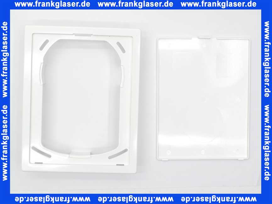 Heimeier Rahmen und Abdeckplatte, weiß Ersatz für Multibox C/RTL und C/E 9300-03.800