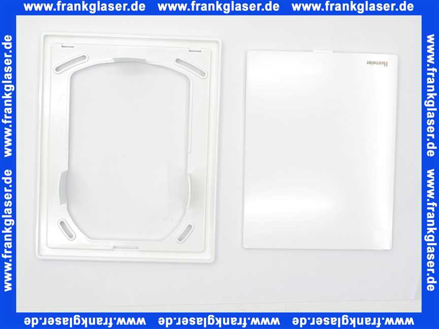 Heimeier Rahmen und Abdeckplatte, weiß Ersatz für Multibox C/RTL und C/E 9300-03.800