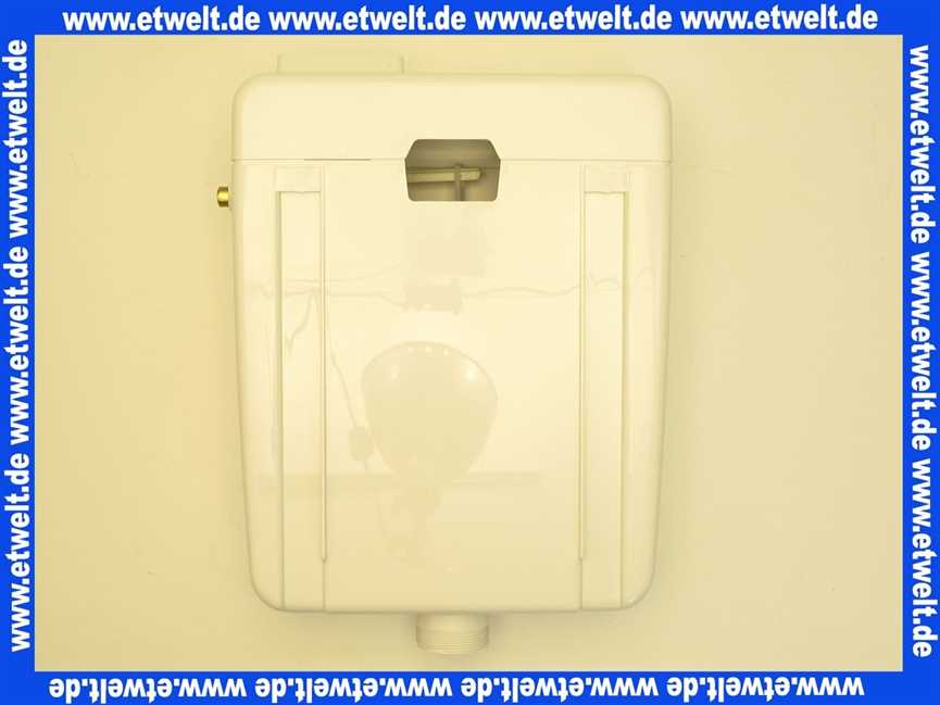 Jomo Aufputz Spülkasten Modell SM6 tiefhängend weiß mit Spül- Stopptaste im Deckel integriert