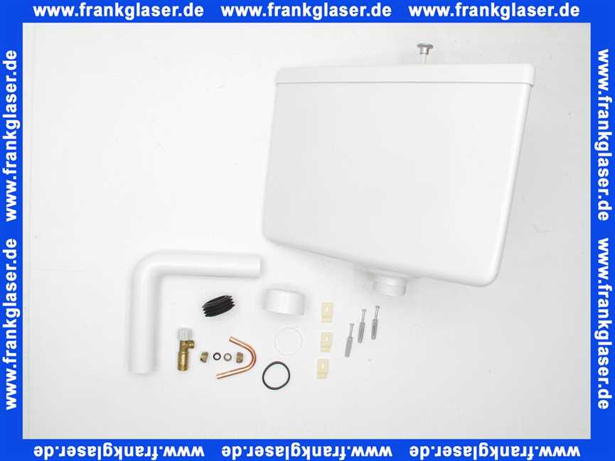 Jomo Aufputz Eckspülkasten tiefhängend weiß mit Spül- Stopptaste im Deckel als Zugknopfbetätigung