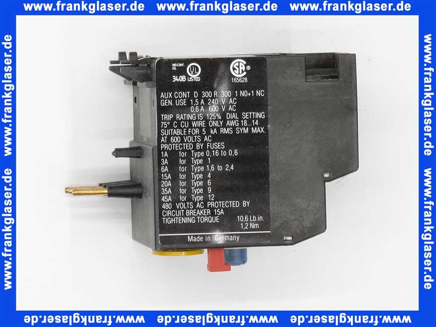 Jung Ersatz ÜBERSTROMRELAIS ZE - 9 6-9A JP47781