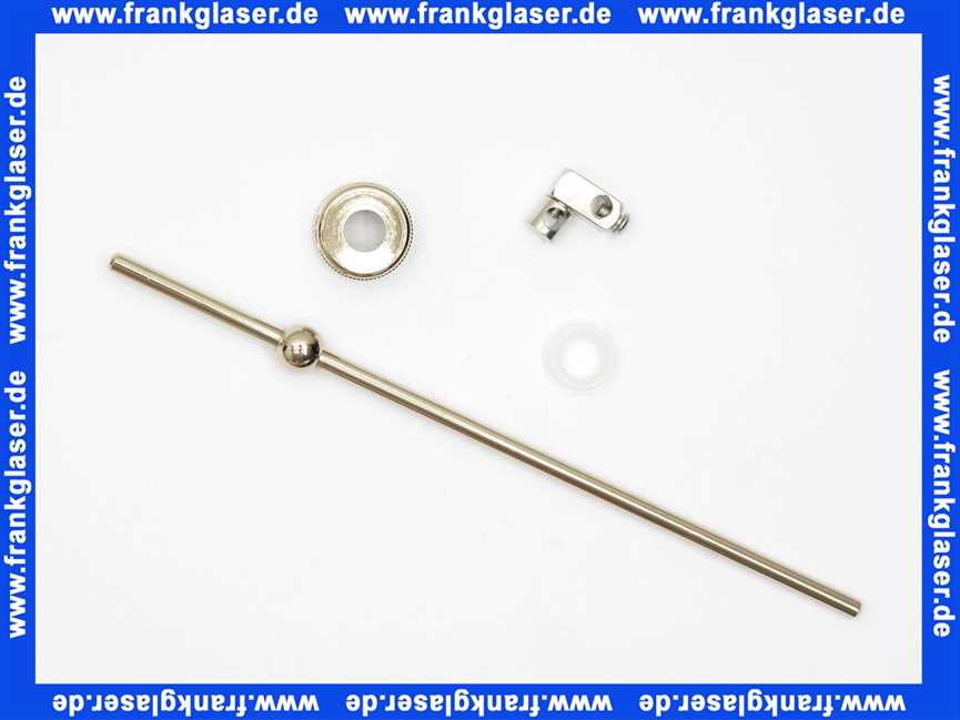 00056-EM Kaja Kugelstange, Mutteru. Gelenkstück f.Ablaufg. in edelmessing