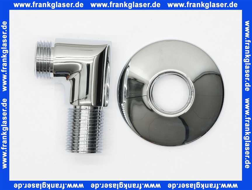 13506-C Kaja UP-Anschlußwinkel Brausewinkel 1/2 ohne Haken in chrom