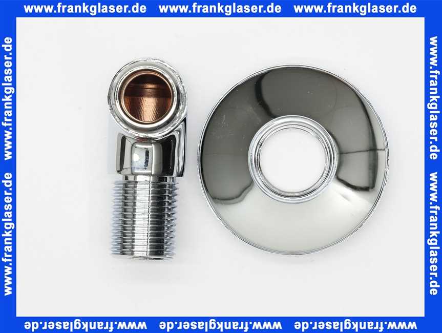 13506-C Kaja UP-Anschlußwinkel Brausewinkel 1/2 ohne Haken in chrom