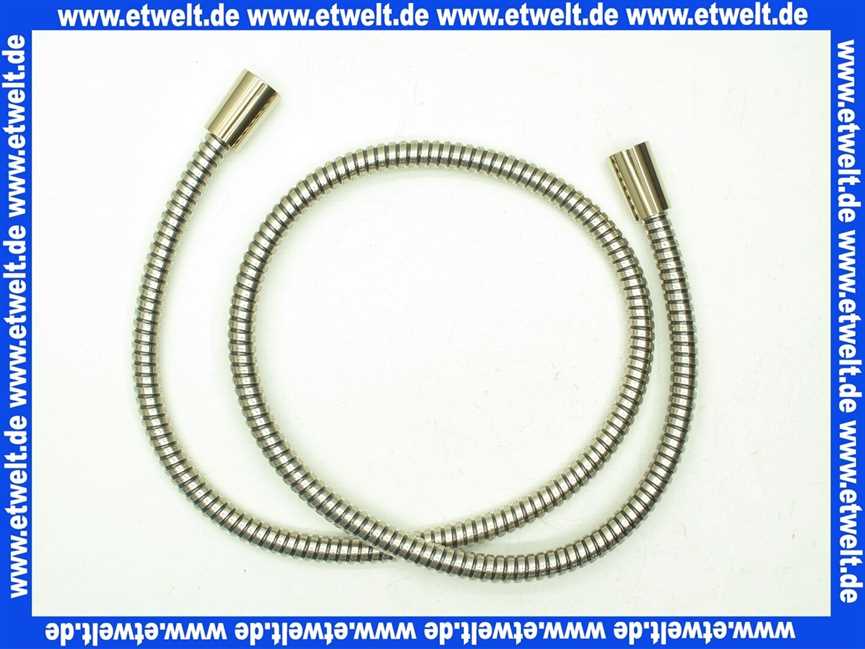 28110-EM Kaja Metalleffekt-Flexschlauch mit Konus125 cm x 1/2 x 1/2 , in edelmessing