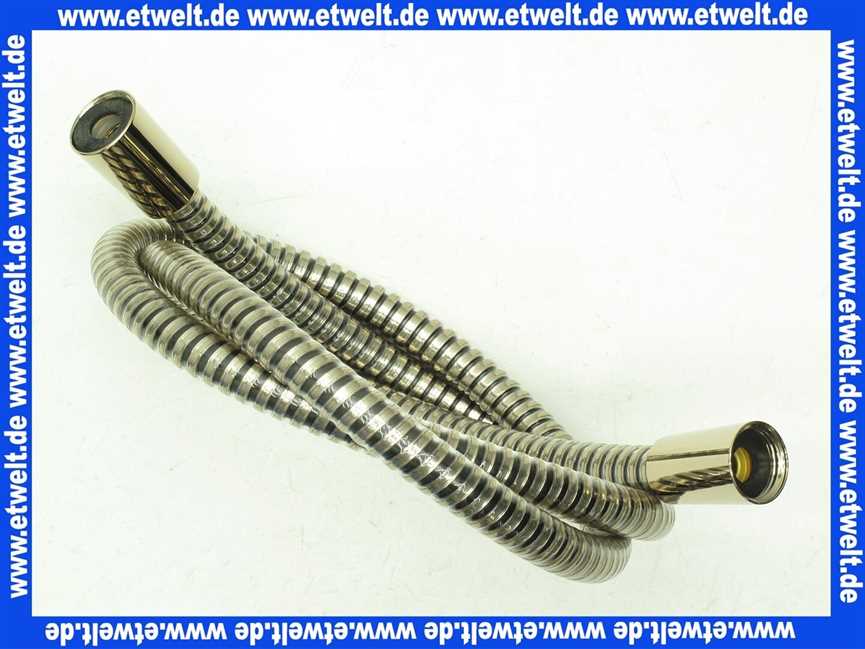 28110-EM Kaja Metalleffekt-Flexschlauch mit Konus125 cm x 1/2 x 1/2 , in edelmessing