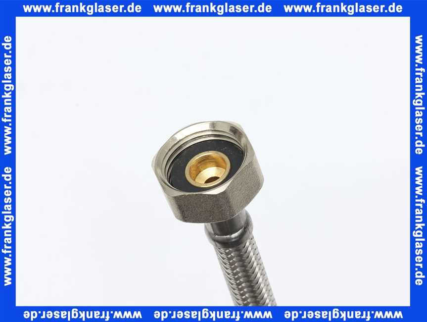 45517 Kaja Nirosta-Druckschlauch zu Wannenrandarmatur M10 x 1 x G1/2 Zoll x 600mm
