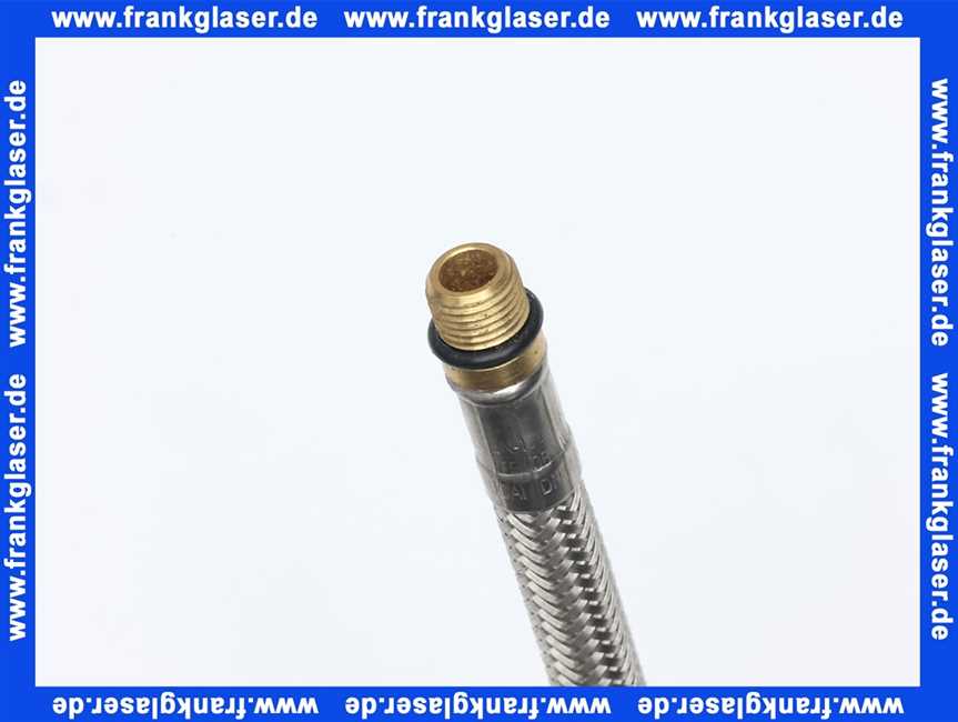 45517 Kaja Nirosta-Druckschlauch zu Wannenrandarmatur M10 x 1 x G1/2 Zoll x 600mm