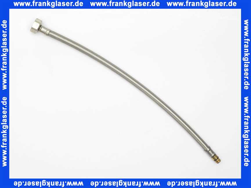 45519 Kaja Nirosta Druckschlauch für Einhebel Wannenrandarmatur M10x1 1/2Zoll 400mm