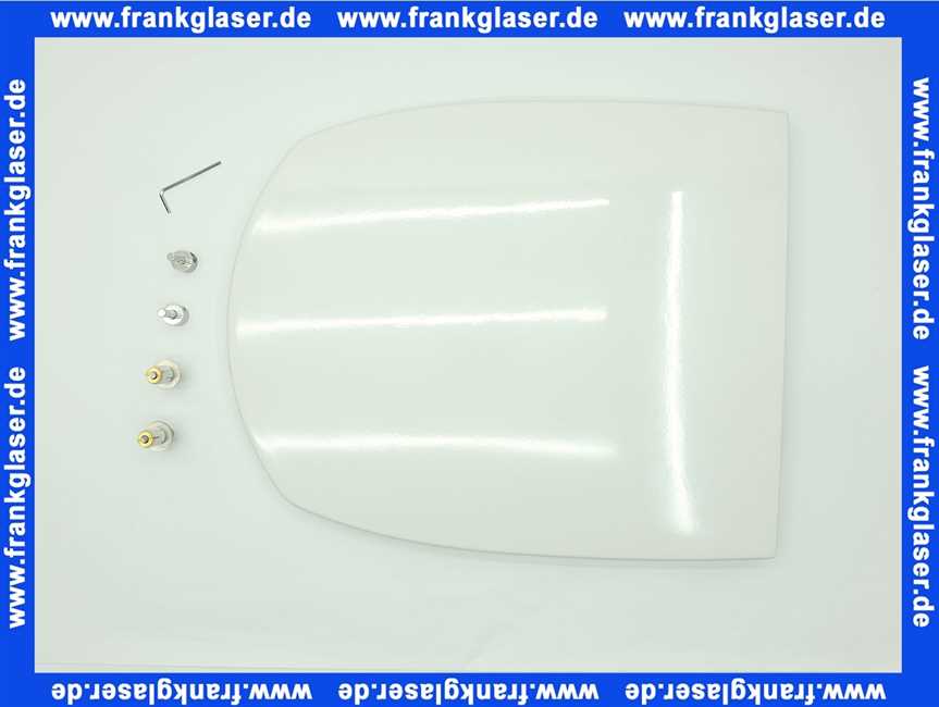 573620 Keramag Klosettsitz Vitelle mit Deckel Scharniere verchromt, weiss