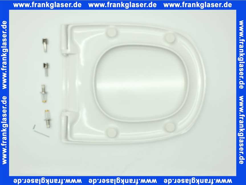 573620 Keramag Klosettsitz Vitelle mit Deckel Scharniere verchromt, weiss
