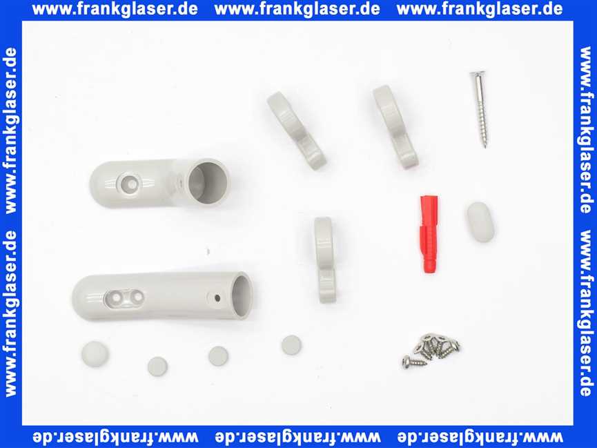 Kermi Befestigungswinkelsatz für Duschabtrennung Nova 2000 silber