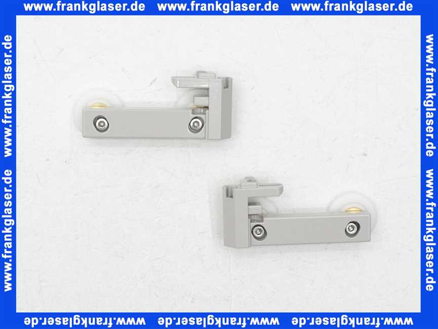 4109BGR Kermi Laufwagensatz links und rechts zu Kabine silber mattglanz