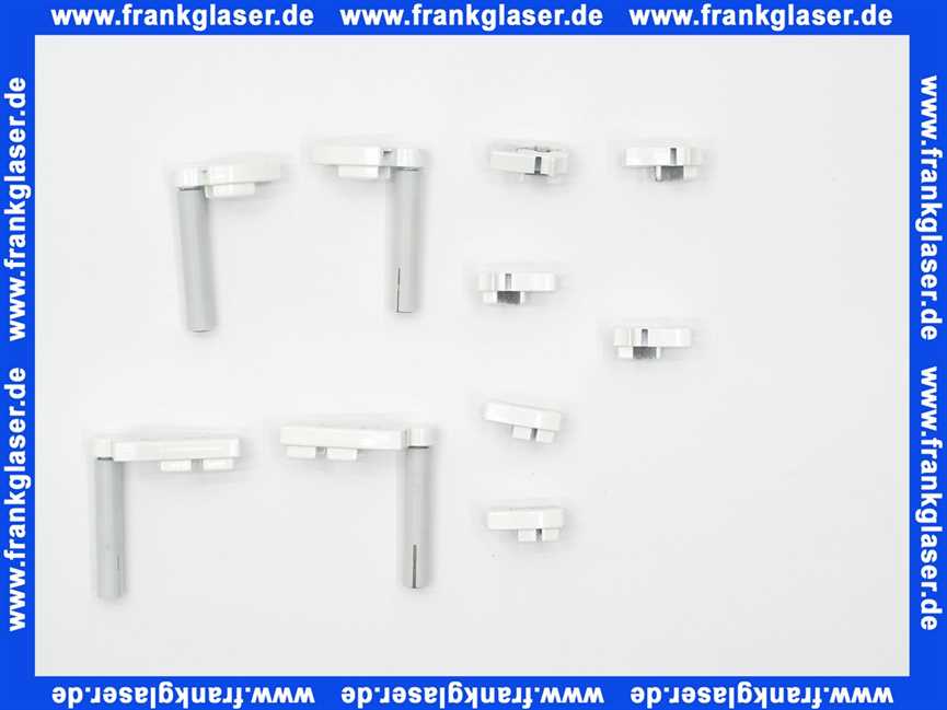 45105BGLWE Kermi Gelenksatz für Vario Faltwand 2teilig (inkl. 45104BGR) Weiss