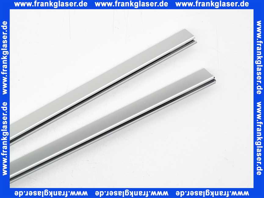 F412233 Kermi Rahmenprofil waagerecht zu Nova2000, Seitenwand silber-matt H:1600mm