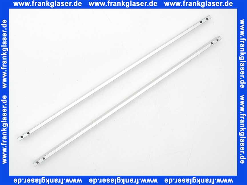 F412233 Kermi Rahmenprofil waagerecht zu Nova2000, Seitenwand silber-matt H:1600mm