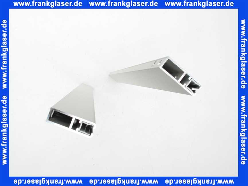 F412233 Kermi Rahmenprofil waagerecht zu Nova2000, Seitenwand silber-matt H:1600mm