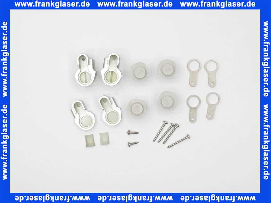 Kermi Satz Lager oben/unten für Rialto CS PRD Duschabtrennung Silber-Matt