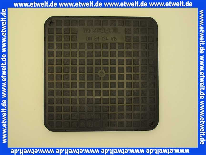 83050 Kessel Abdeckplatte schwarz inklusive Dichtung