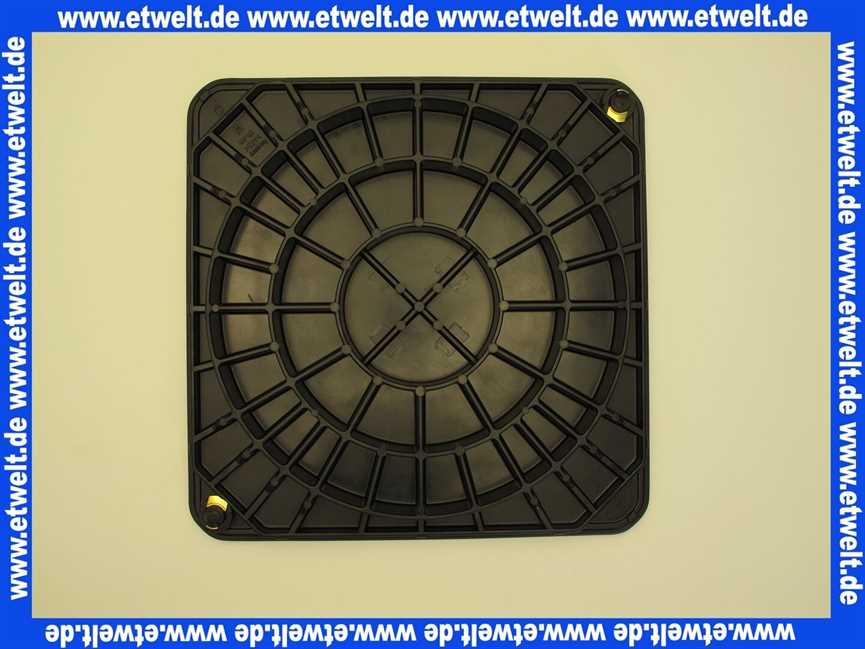 83050 Kessel Abdeckplatte schwarz inklusive Dichtung