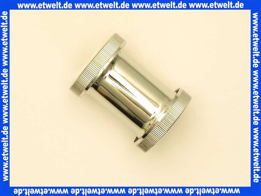 104320500 Kludi WT-u.Bidet-Sifon Rohrkupplung mit 2 Verschraubungen chrom
