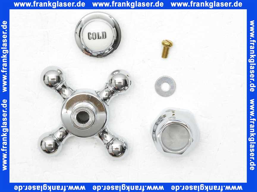 753000500 Kludi Ersatzteil Kreuzgriff mit Haube Cold chrom