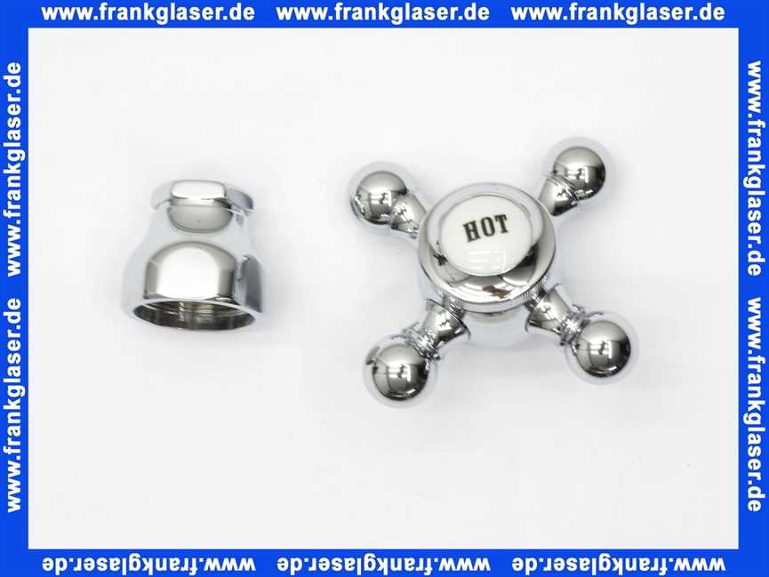 Kludi-Ersatzteil Kreuzgriff mit Haube Hot chrom 7530105-00