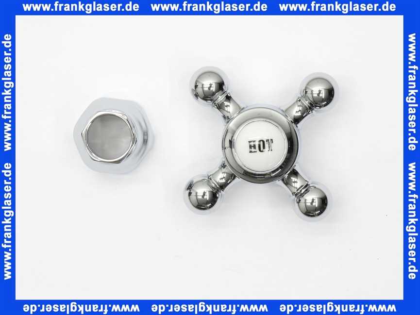 Kludi-Ersatzteil Kreuzgriff mit Haube Hot chrom 7530105-00