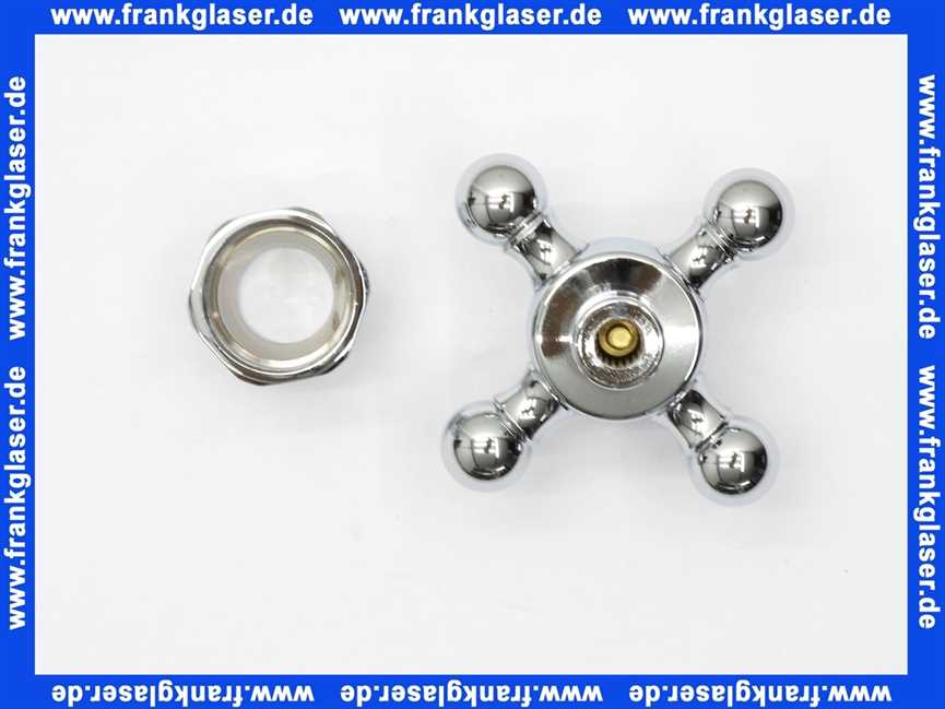 Kludi-Ersatzteil Kreuzgriff mit Haube Hot chrom 7530105-00