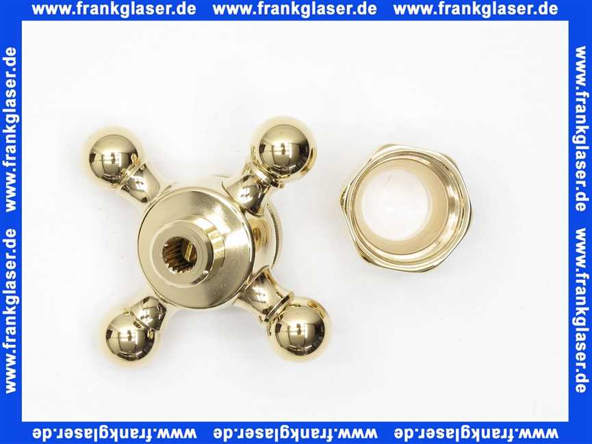 Kludi-Ersatzteil Kreuzgriff mit Haube Hot messing 7530145-00