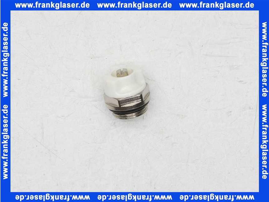 Heizkörper Entlüftungsventil Luftstopfen 3/8 Zoll drehbar Messing vernickelt mit O-Ring