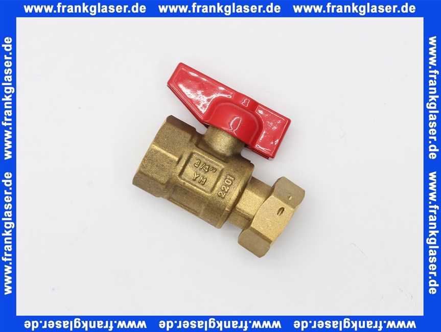 618012 Meibes Kugelhahn 3/4 IG X UEWM 3/4 IG, rot, MS roh