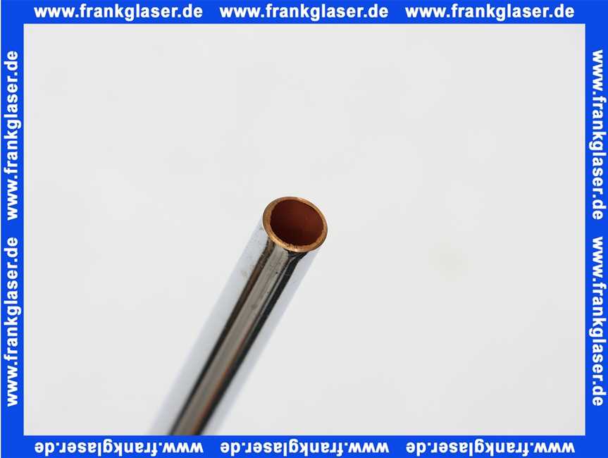 103 Nil Gampper Cu-Rohr, glatt, 300 mm lang, d: 10 mm x 300 mm, verchromt