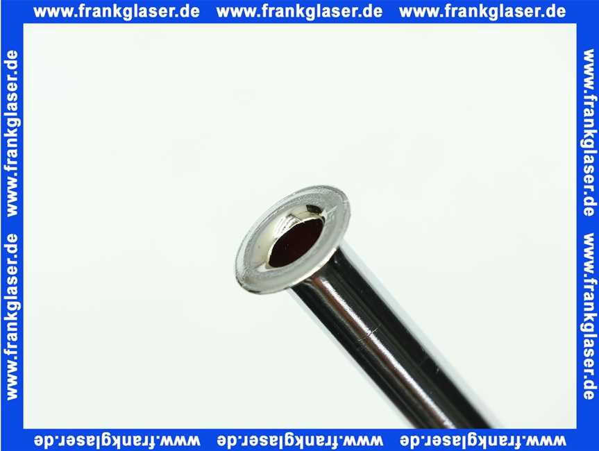 123 Nil Gampper Cu-Rohr d: 10 mm x 300 mm lang 1/2 Bördel (d: 18 mm) - glatt,verchr.