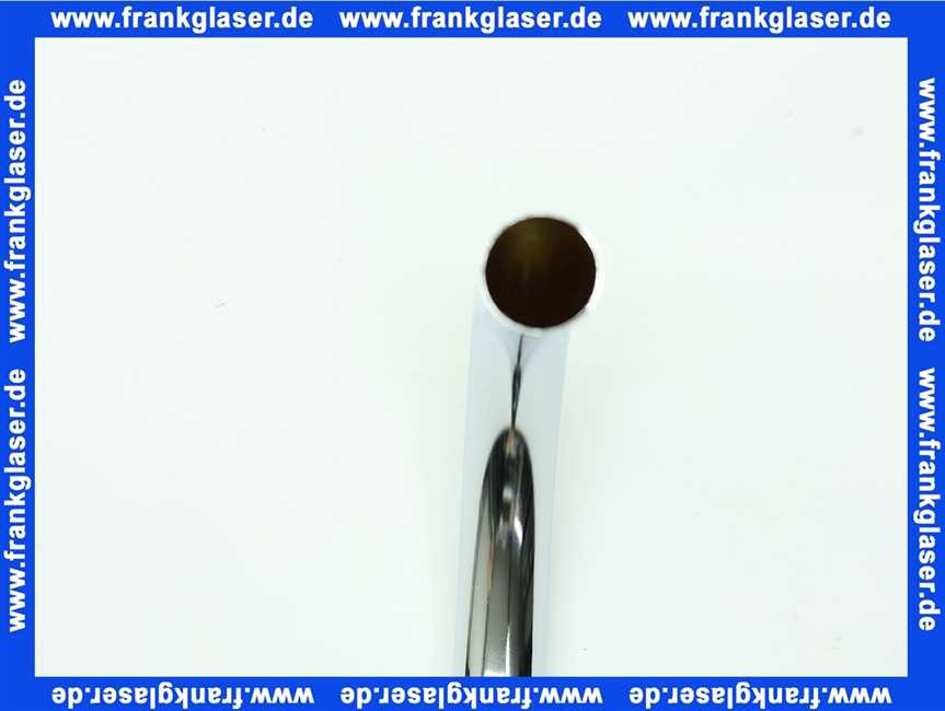 160 Nil Gampper WC-Spülrohr d:28x26x600x200 mm gerade, Messing verchromt