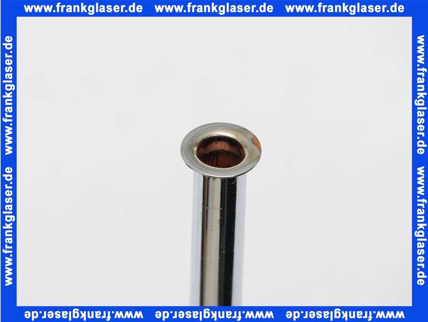 223 Nil Gampper Cu-Rohr d: 12 mm x 300 mm 1/2 Bördelrand - glatt, verchromt