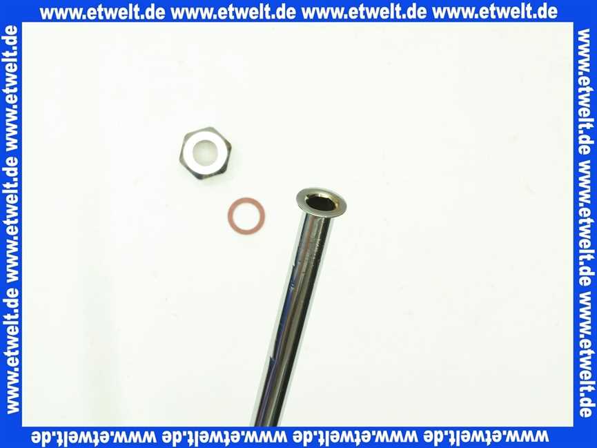 285 Nil Gampper Cu-Rohr d: 12 mm x 500 mm 1/2 Bördel, Mutter, Dichtung - glatt