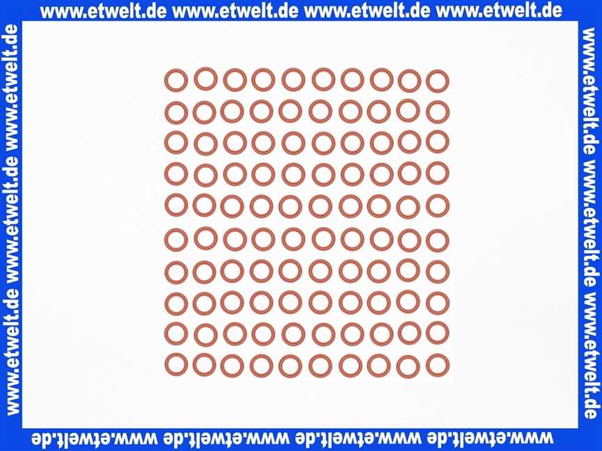 O-Ring Dichtung Dichtring 18,00x3,00 mm Silikon 70°Shore rot (100 Stück)